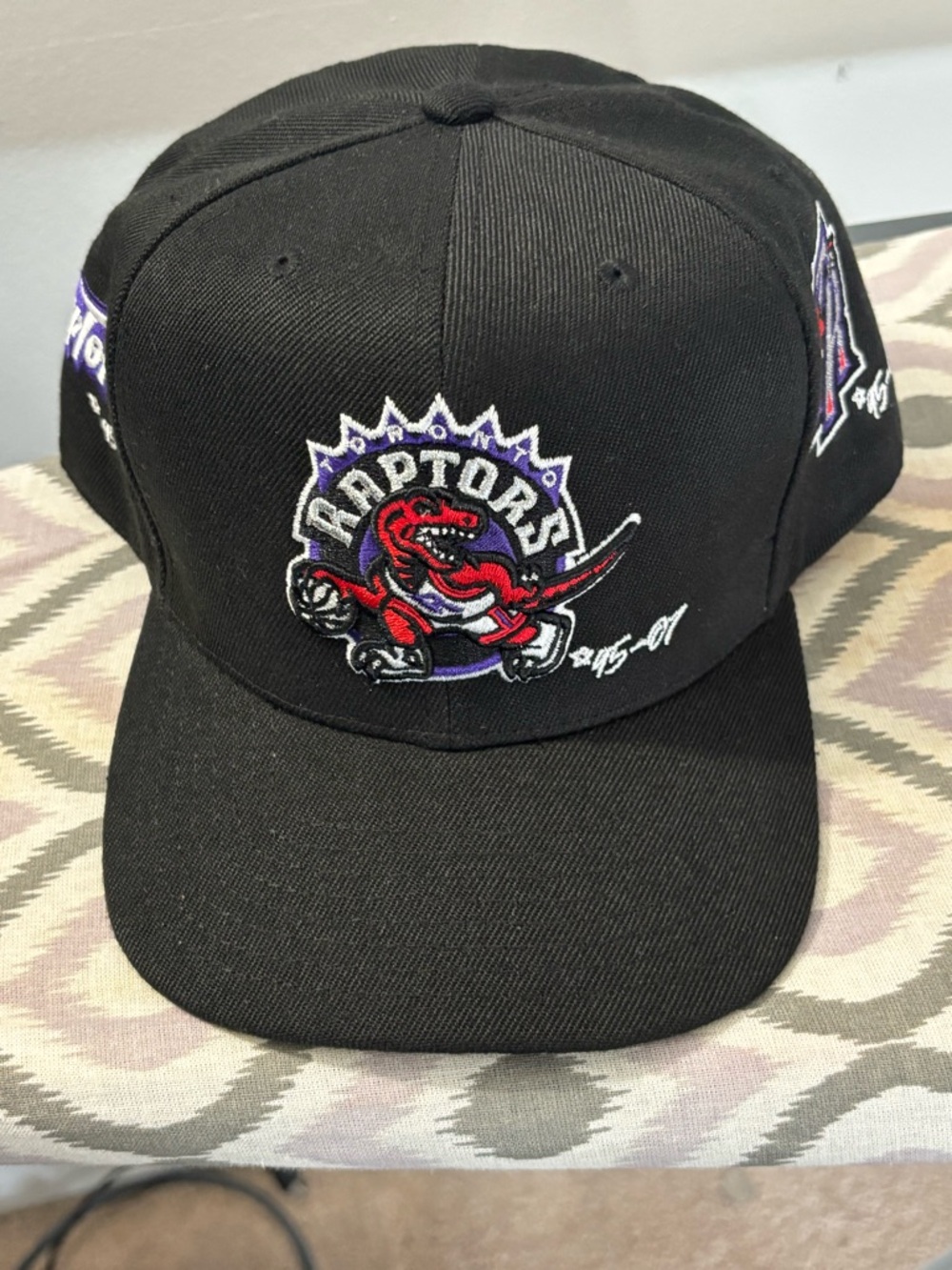 New Era Toronto Raptors Black Purple Red Snapback Hat